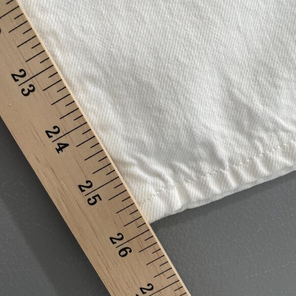 Edwin Jeans Womens 29 White Noise Hana Straight Crop USA Classic High Rise - Picture 12 of 12